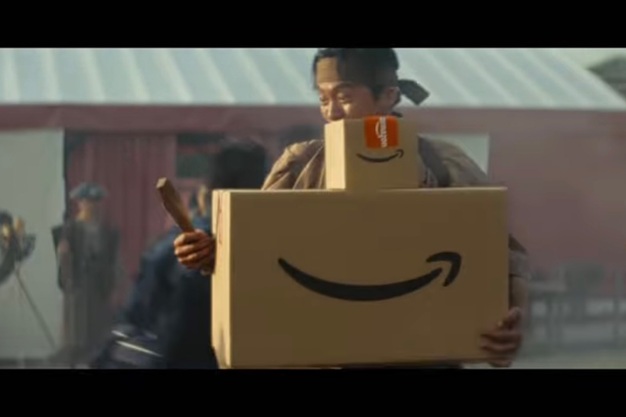 Amazon amazonビジネス　CM 大津朝陽　大津夕陽　ゆうひあさひ　双子俳優　双子芸能人　飛脚役