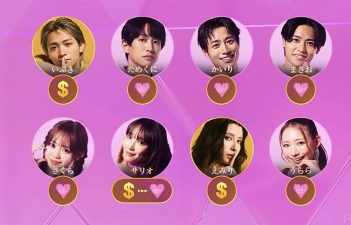 ラブキャッチャージャパン　ラブキャッチャー2 マネーキャッチャー　ABEMA　リアリティショー　恋リア　恋愛リアリティーショー　谷口彩菜　うらら　ホルトえみり　新木さくら　岡田サリオ　萬伊吹　清水海李　飛見龍哉　為国辰弥　小泉政男